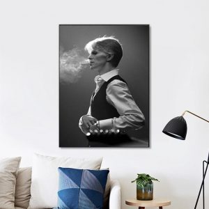 David Bowie Station To Station Smoking Wall Art Home Decor Poster Canvas