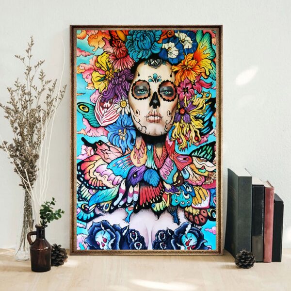 Day Of The Dead Halloween Poster Canvas