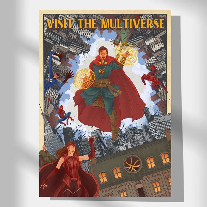 Doctor Strange Multiverse of Madness Marvel Wall Art Home Decor Poster Canvas