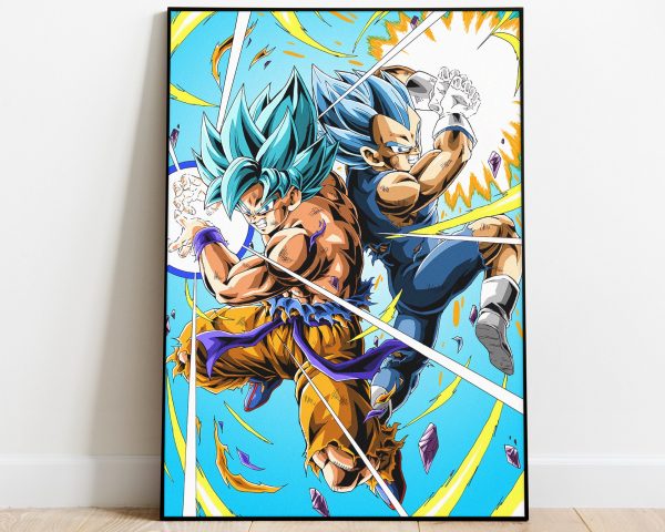 Dragon Ball Vegeta And Goku Japanese Anime Movie Home Decor Poster Canvas