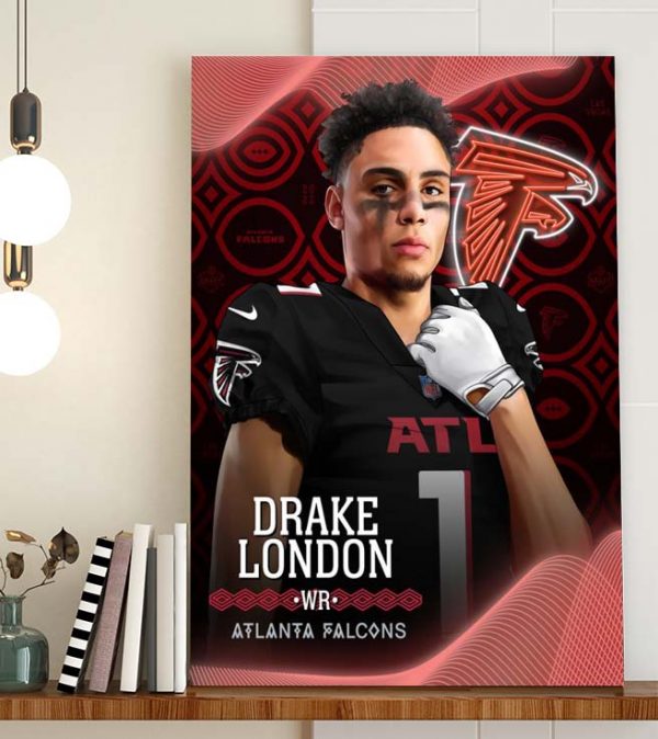 Drake London pick Alanta Falcons NFL Draft 2022 Poster Canvas