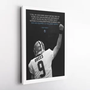 Drew Brees Wall Art Home Decor Poster Canvas