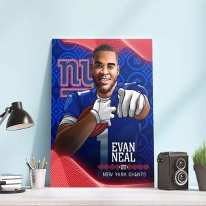 Evan Neal to New York Giants NFL Draft 2022 Poster Canvas