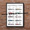 F1 Formula One Teams 2022 Signed Autographed Poster Canvas