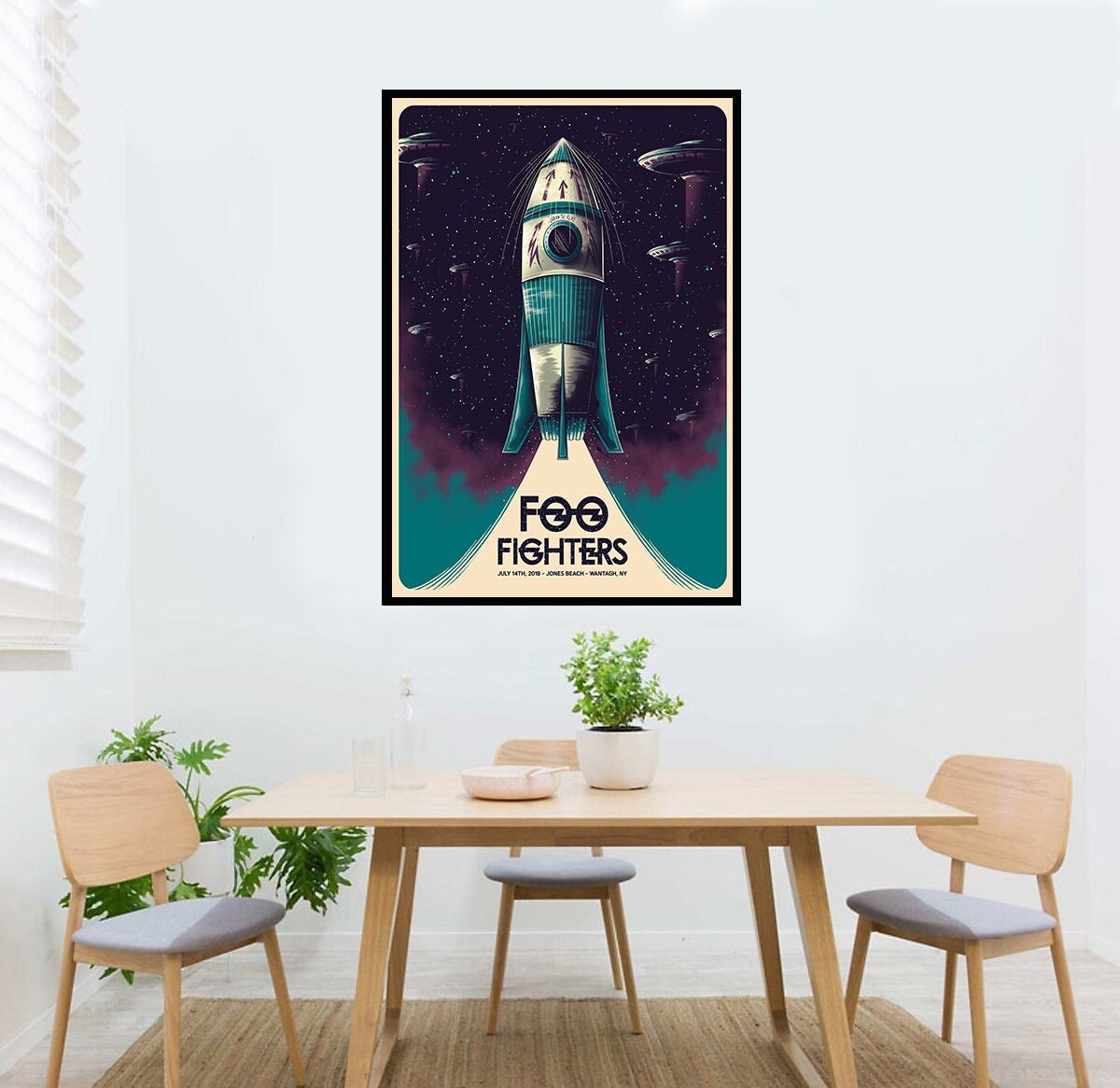 Foo Fighter Space Travel Vintage No Framed Poster