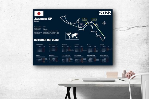 Formula 1 2022 Japanese GP Suzuka Circuit Poster