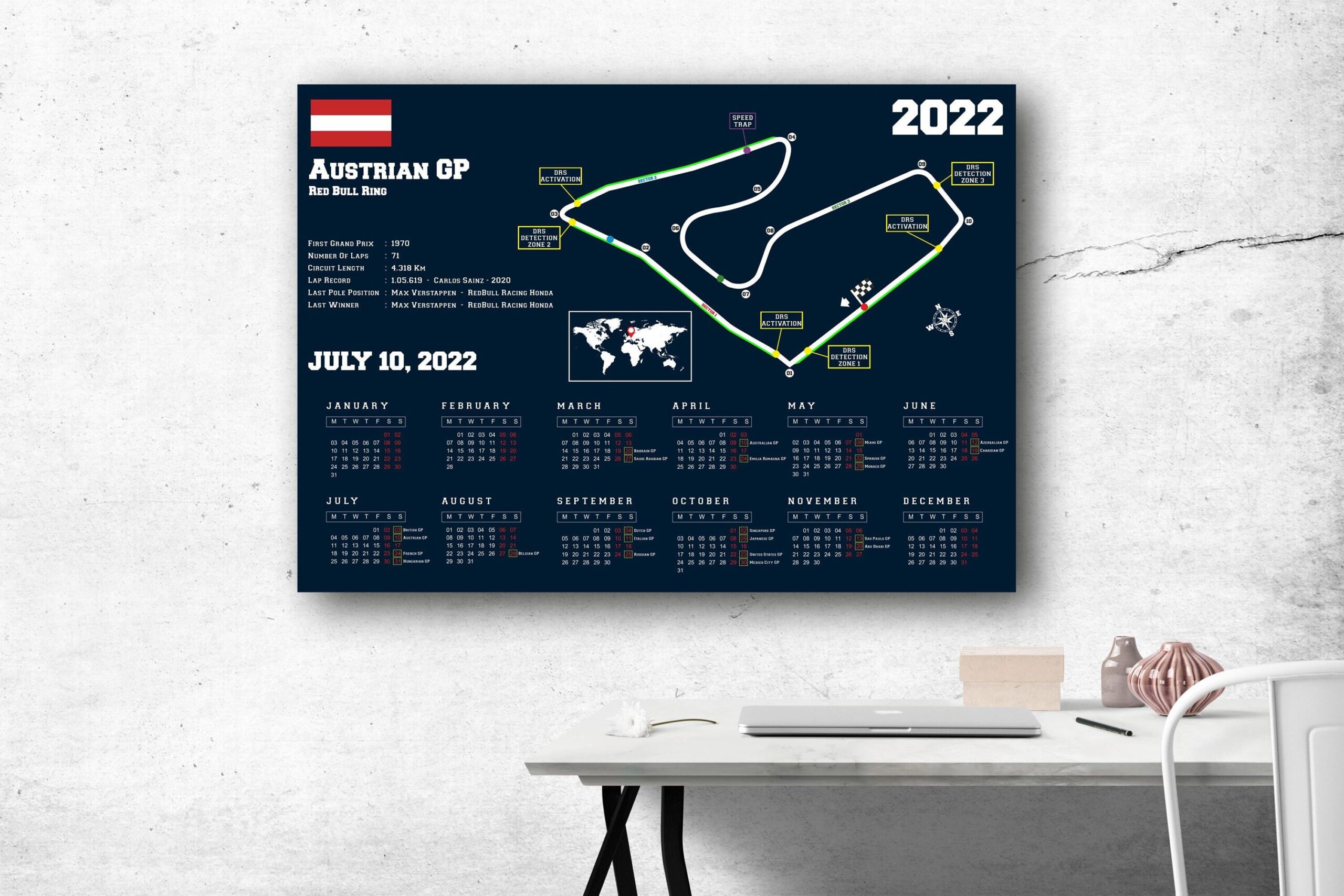 Formula 1 Austrian GP Red Bull Ring 2022 Season Poster