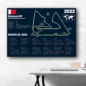 Formula 1 Bahrain GP International Circuit Poster