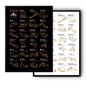 Formula 1 Detailed Season Fixtures 2022 Wall Calendar Poster