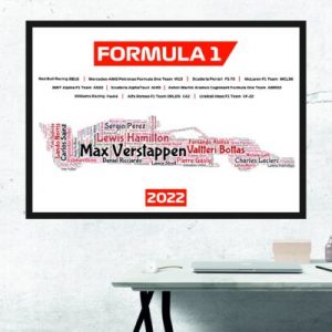 Formula 1 Drivers And Teams Poster Canvas