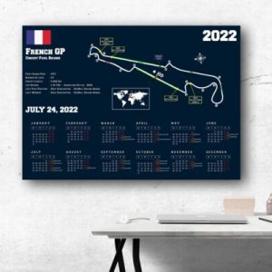 Formula 1 French GP Circuit Paul Ricard 2022 Season Poster Canvas