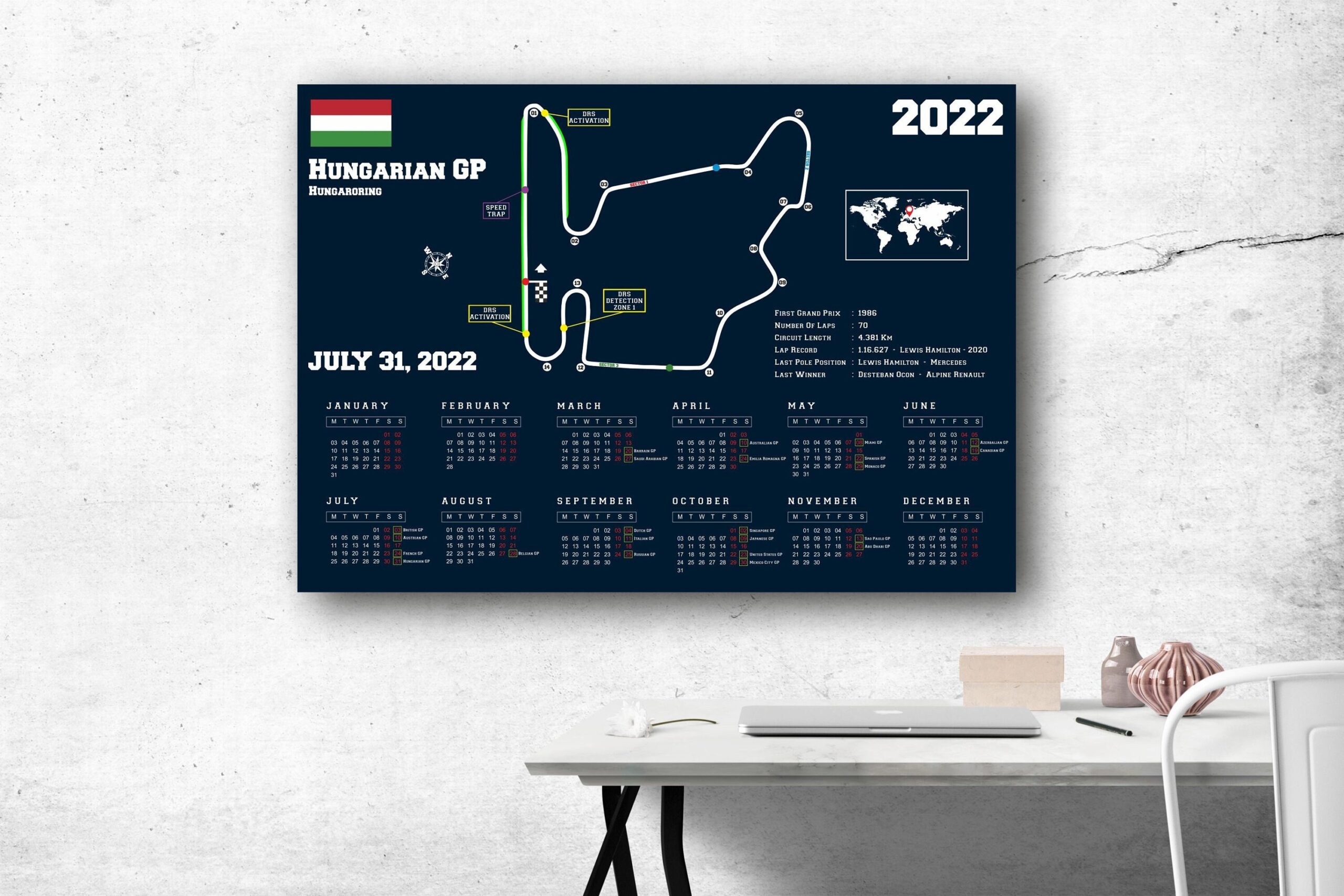 Formula 1 Hungarian GP Hungaroring 2022 Season Poster