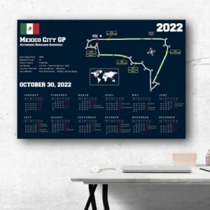 Formula 1 Mexico City GP 2022 Poster Canvas