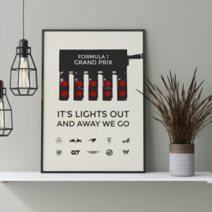 Formula 1 Poster Racing Lights Poster Canvas