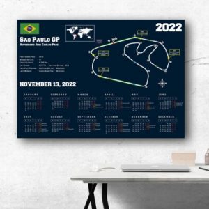 Formula 1 Sao Paulo GP Brazil 2022 Poster Canvas