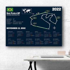 Formula 1 Sao Paulo GP Brazil Poster 2022