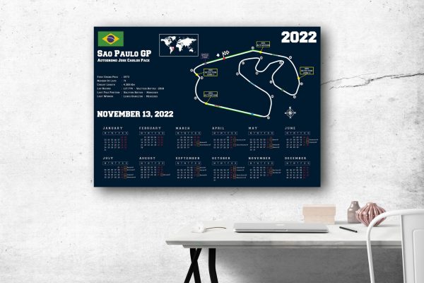 Formula 1 Sao Paulo GP Brazil Poster 2022