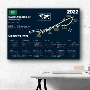 Formula 1 Saudi Arabian GP Jeddah Street Circuit 2022 Canvas