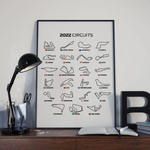 Formula 1 Season 2022 Calendar Design Style Poster Canvas