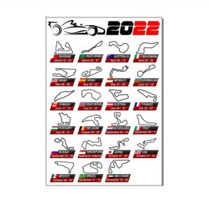 Formula 1 Season 2022 Calendar Poster Canvas