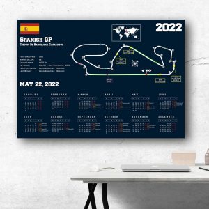 Formula 1 Spanish GP Circuit De Barcelona Catalunya 2022 Poster