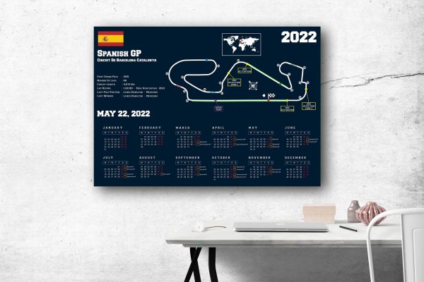 Formula 1 Spanish GP Circuit De Barcelona Catalunya 2022 Poster