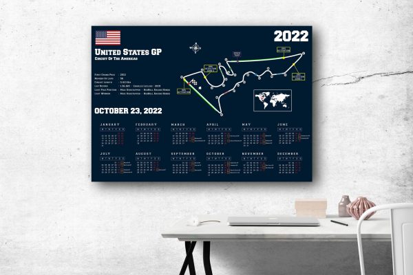 Formula 1 United States GP Circuit Of The Americas 2022 Poster