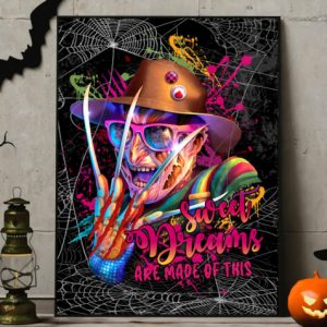 Freddy Krueger spiderweb Poster Canvas