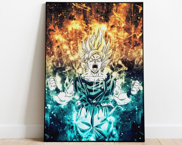 Goku Super Saiyan Dragon Ball Z Japanese Anime Home Decor Poster Canvas