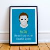 Halloween Decor Michael Myers Horror Home Decor Poster Canvas