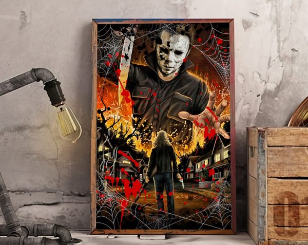 Halloween Horror Characters Home Decor Poster Canvas