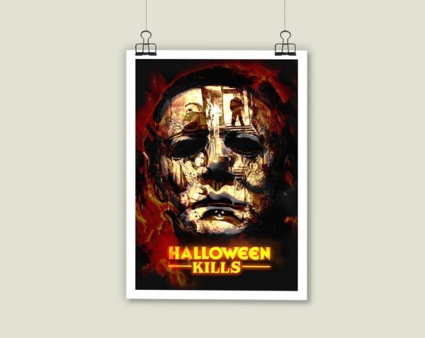 Halloween Kills Movie Poster Print Michael Myers Classic Horror Scary Myer Home Decor Poster Canvas