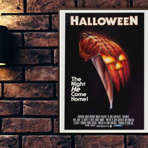 Halloween Movie The Night He Came Home Vintage Michael Myers Horror Home Decor Poster Canvas