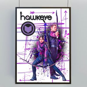 Hawkeye And Kate Bishop Jeremy Renner Home Decor Poster Canvas
