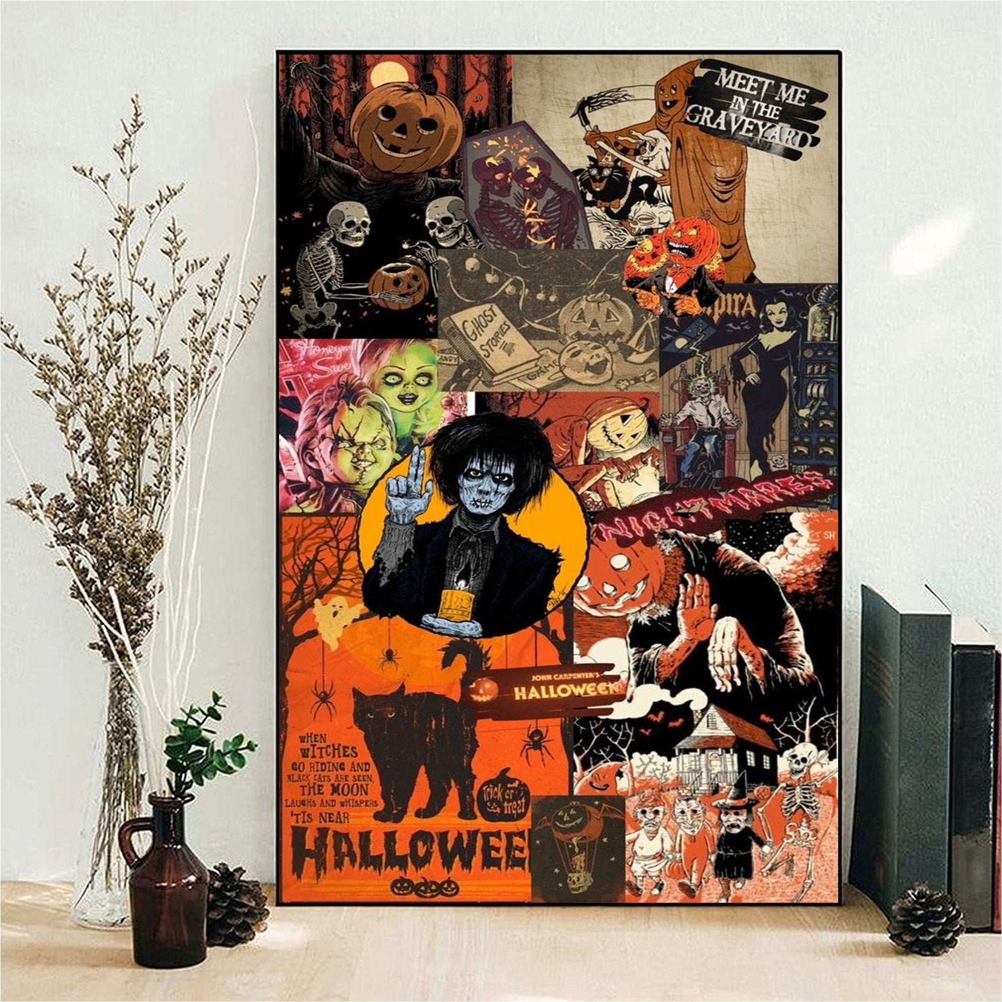 Horror Character Halloween Wall Art Decor Poster Canvas