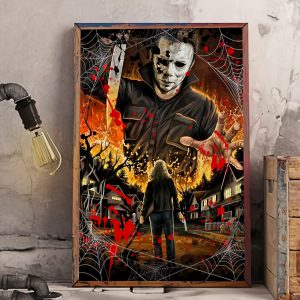 Horror Characters Michael Myers Halloween Wall Art Decor Poster Canvas