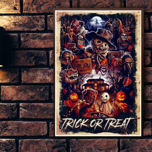 Horror Movie Characters Halloween Wall Art Decor Poster Canvas