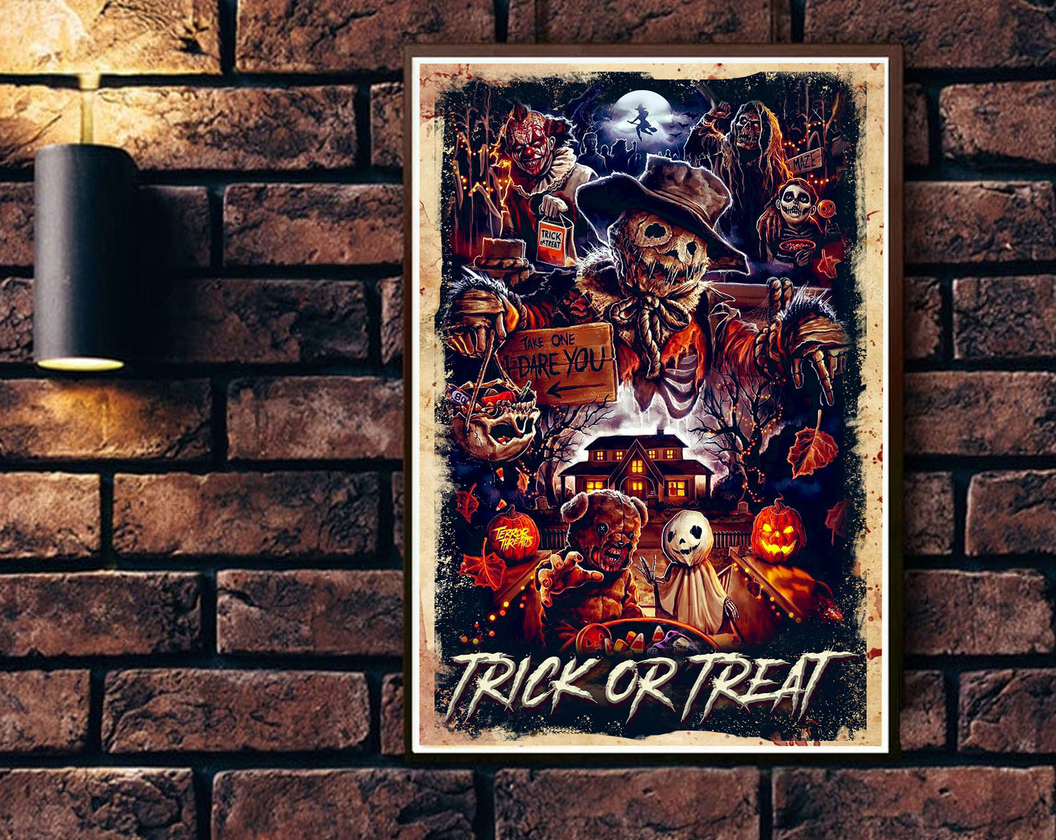 Horror Movie Characters Halloween Wall Art Decor Poster Canvas
