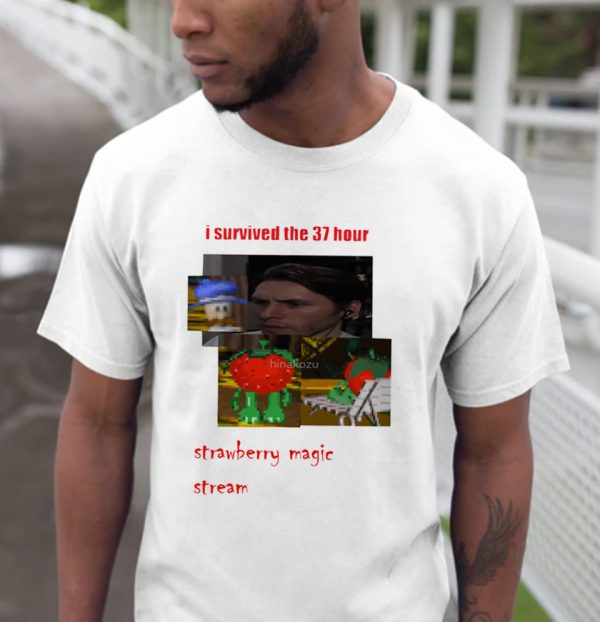 I Survived Jermas 37 Hour Strawberry Magic Stream Unisex T-Shirt