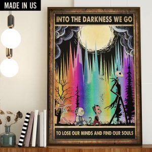 Into The Darkness We Go Nightmare Before Christmas Home Decor Poster Canvas