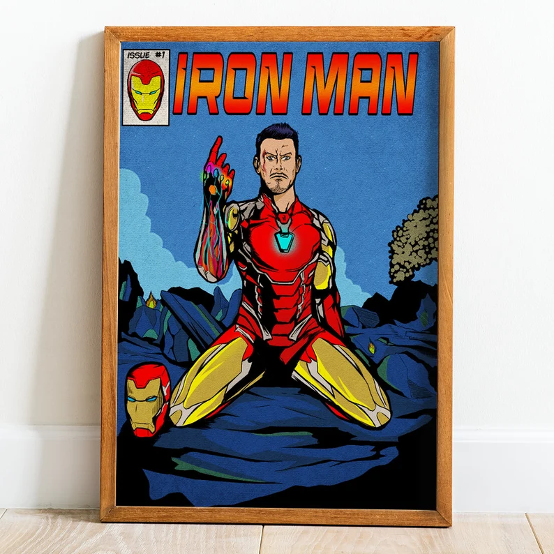Iron Man Avengers End Game Print Wall Art Home Decor Poster Canvas