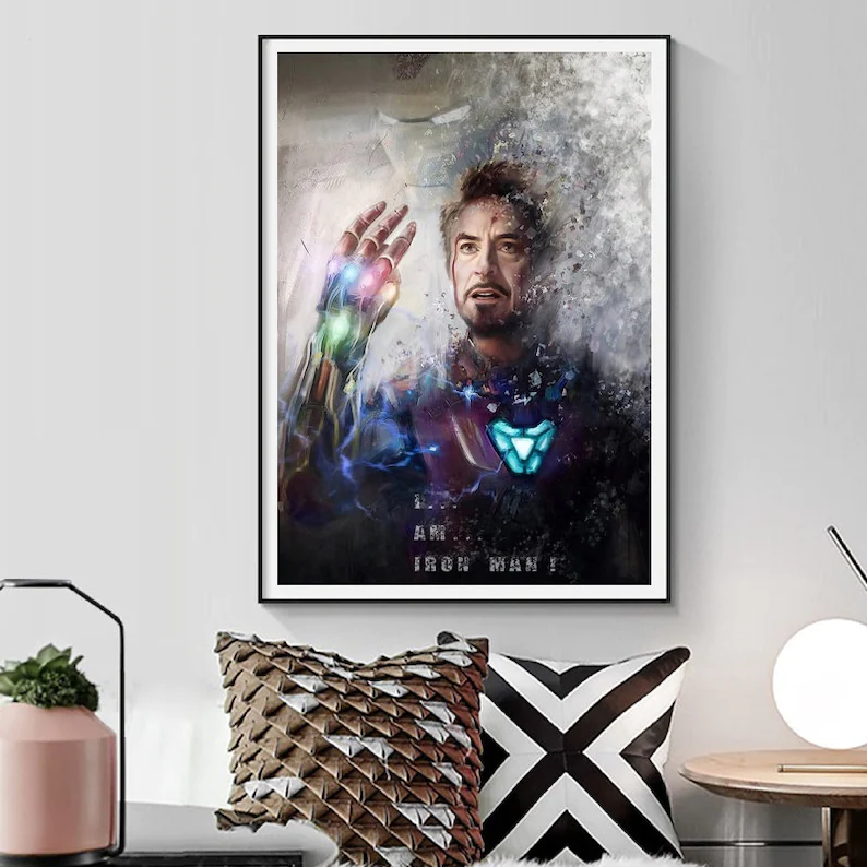 Iron Man Avengers Movie Wall Art Home Decor Poster Canvas