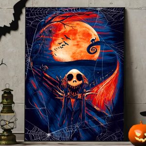 Jack Skellington Scream Halloween Wall Art Decor Poster Canvas