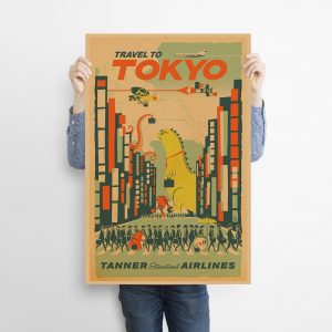 Japan Travel Vintage Tourism Wall Art Home Decor Poster Canvas