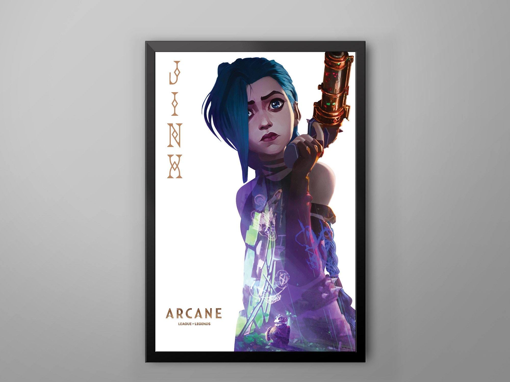 Jinx Arcane League Of Legends 2021 TV Show Poster Canvas Wall Decor