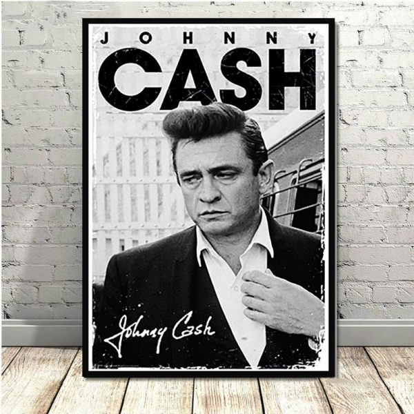 Johnny Cash Wall Art Home Decor Poster Canvas
