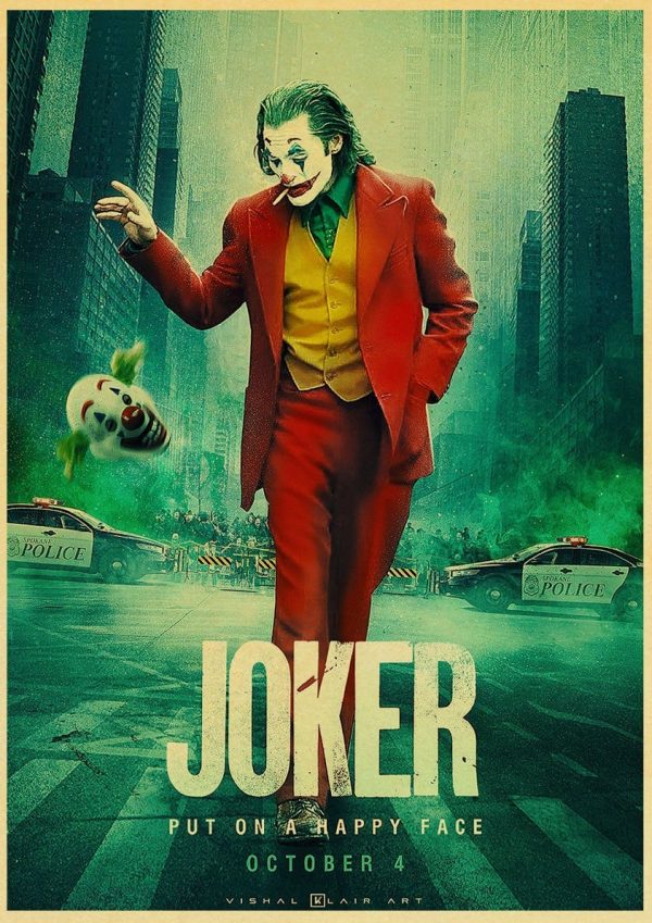 Joker Classic Vintage Movie Wall Art Home Decor Poster Canvas