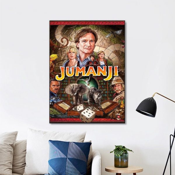 Jumanji Movie (1995) Vintage Wall Art Home Decor Poster Canvas