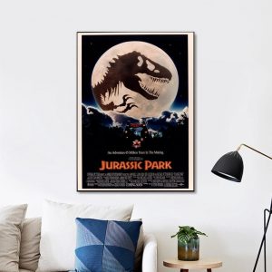 Jurassic Park Movie (1993) Vintage Wall Art Home Decor Poster Canvas