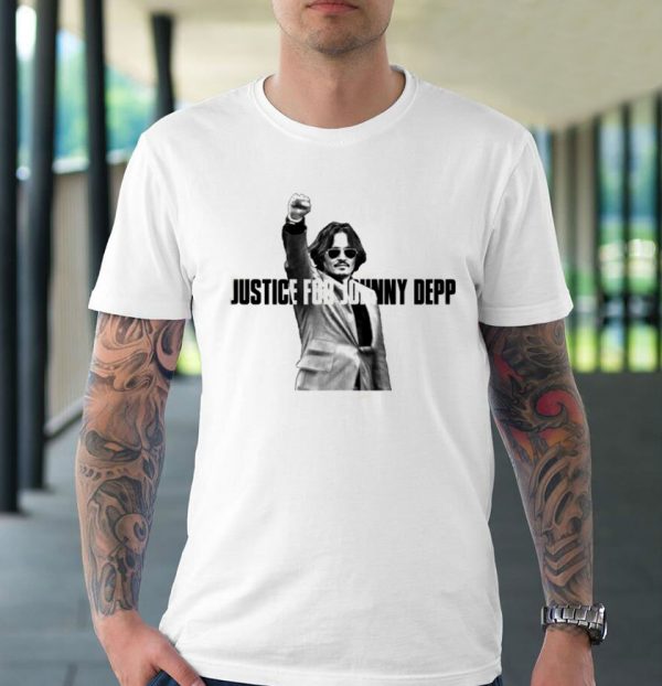 Justice For Johnny Depp Black And White Unisex T-Shirt